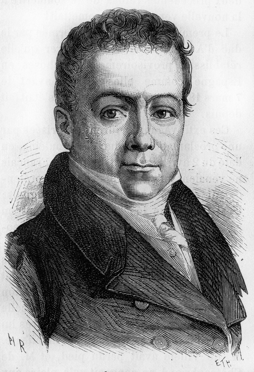 Portrett av Gabriel Julien Ouvrard. fransk finansiell 1770 til 1846). av Unknown artist