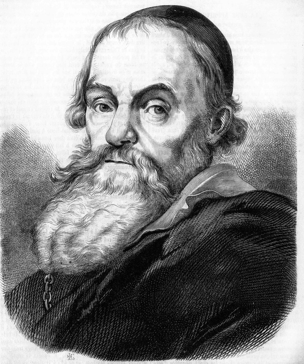portrett av Hendrick Goltzius. Nederlandsk maler og gravør (M¿hlbracht av Unknown artist