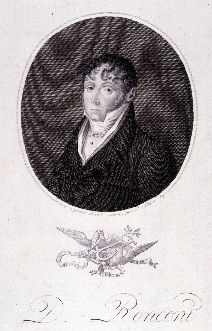 portrett av den italienske tenoren Domenico RONCONI av Unknown artist