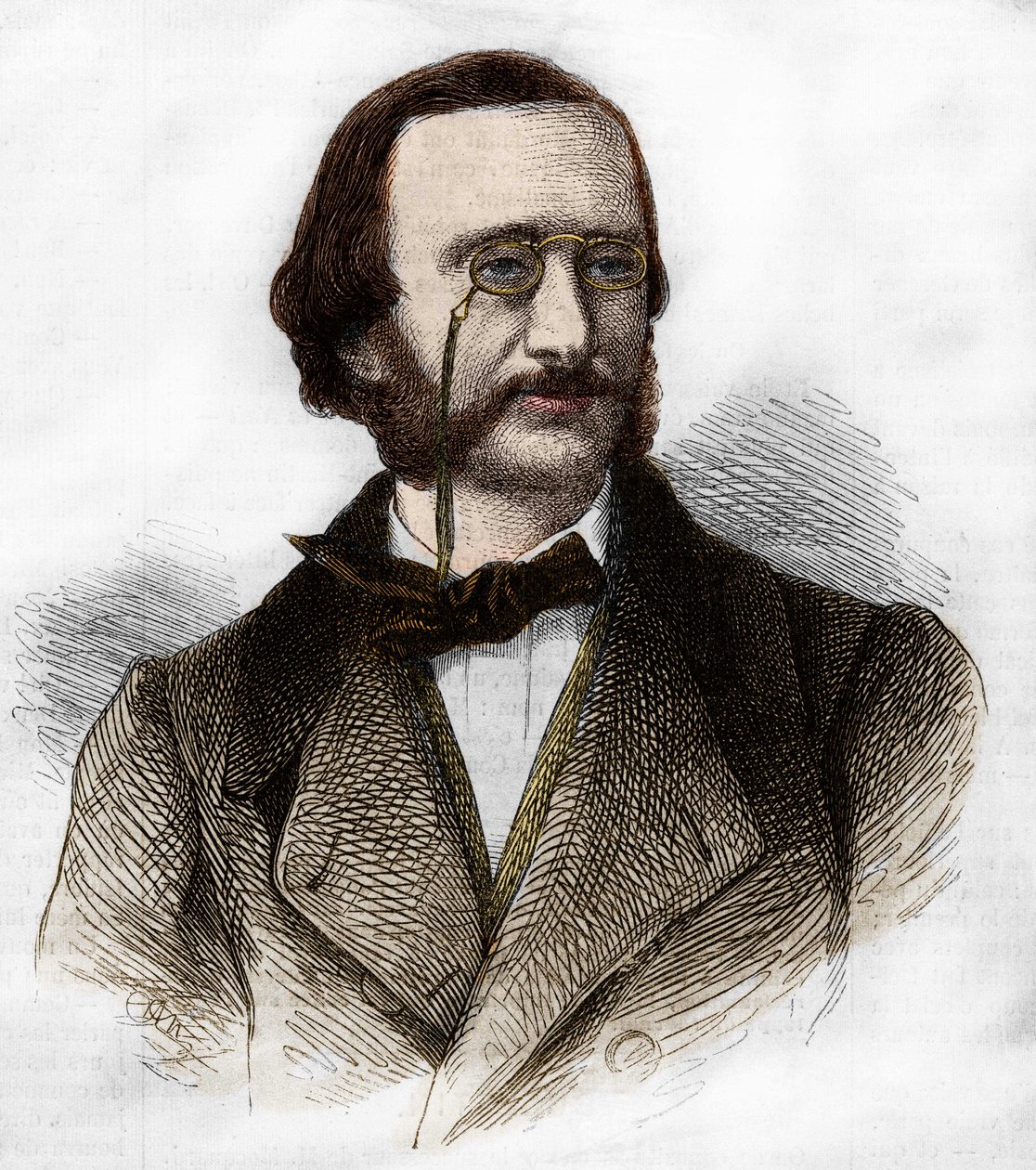 portrett av Jacques Offenbach (1819-1880), tysk komponist, naturalisert fransk. av Unknown artist
