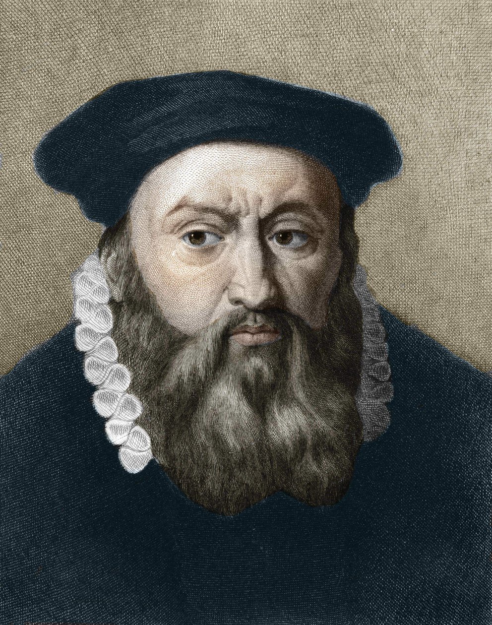 portrett av Jean Calvin (1509-1564), fransk religiøs reformator og forfatter. av Unknown artist