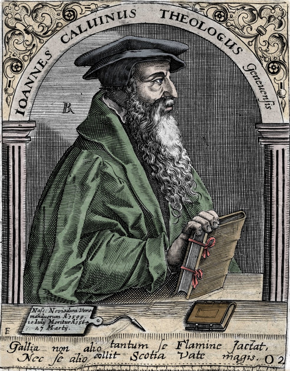 portrett av Jean Calvin (1509-1564), fransk religiøs reformator og forfatter. av Unknown artist