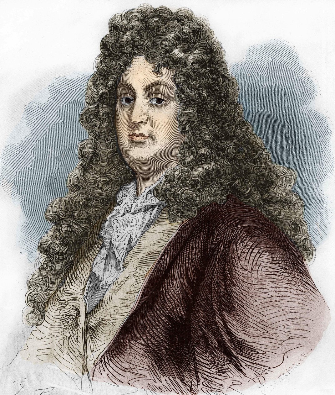 portrait of Jean Racine (1639-1699), French tragic poet. av Unknown artist
