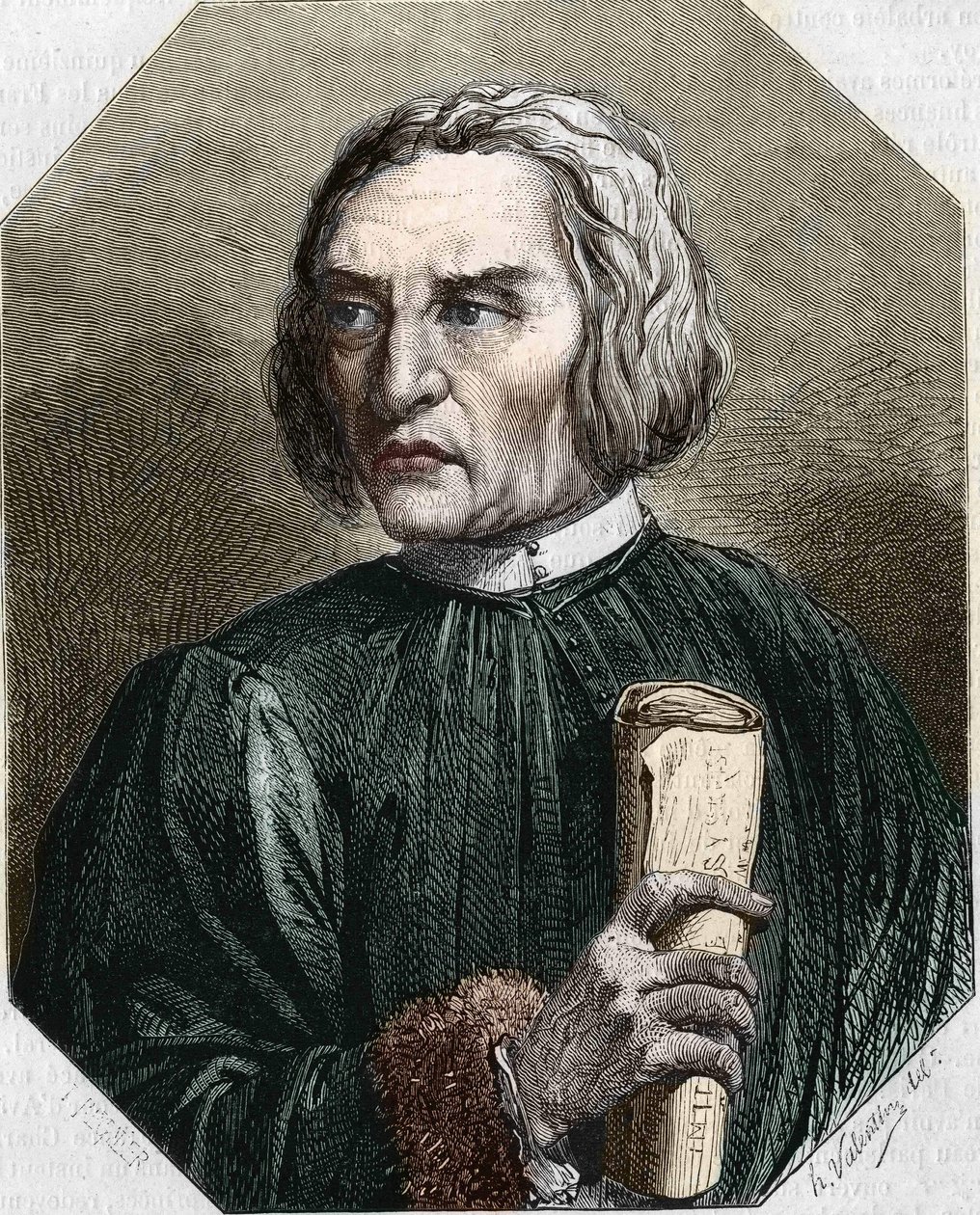 portrait of Jean de Gerson. French theologian (1363 to 1429). av Unknown artist