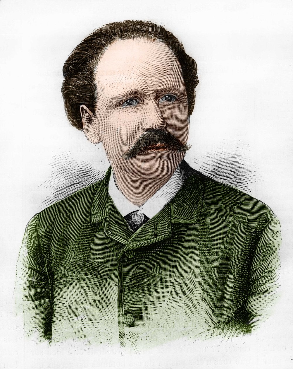 portrett av Jules Massenet (1842-1912), fransk komponist. av Unknown artist