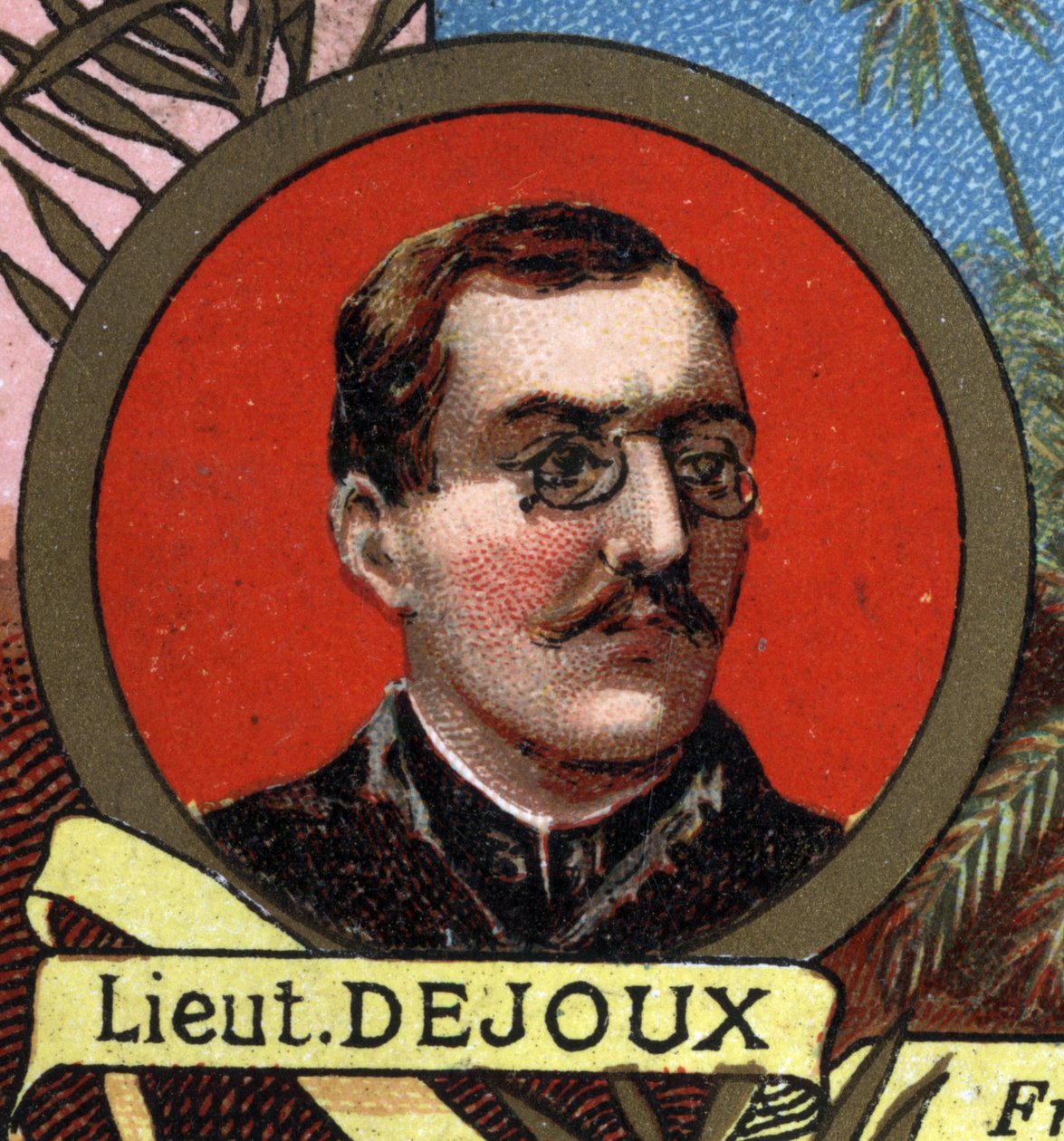 portrait of LITTER DEJOUX in charge of a geographic mission to Madagascar in 1897. av Unknown artist