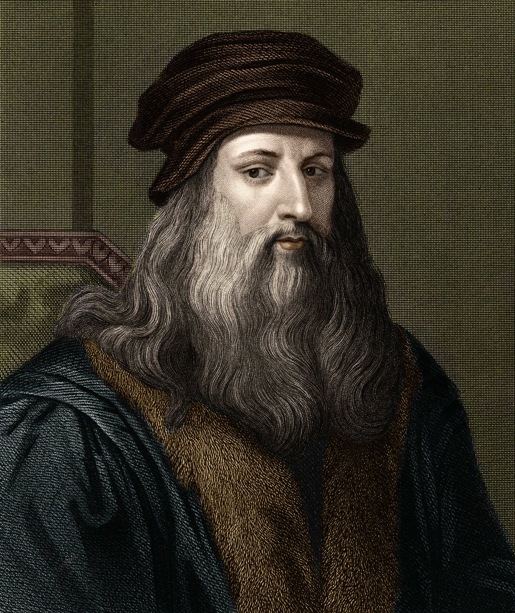 portrett av Leonard de Vinci (1452-1519) (Leonardo da Vinci), italiensk maler. av Unknown artist