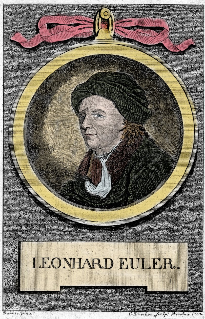 portrett av Leonhard Euler. Sveitsisk matematiker (1707 -1783). av Unknown artist