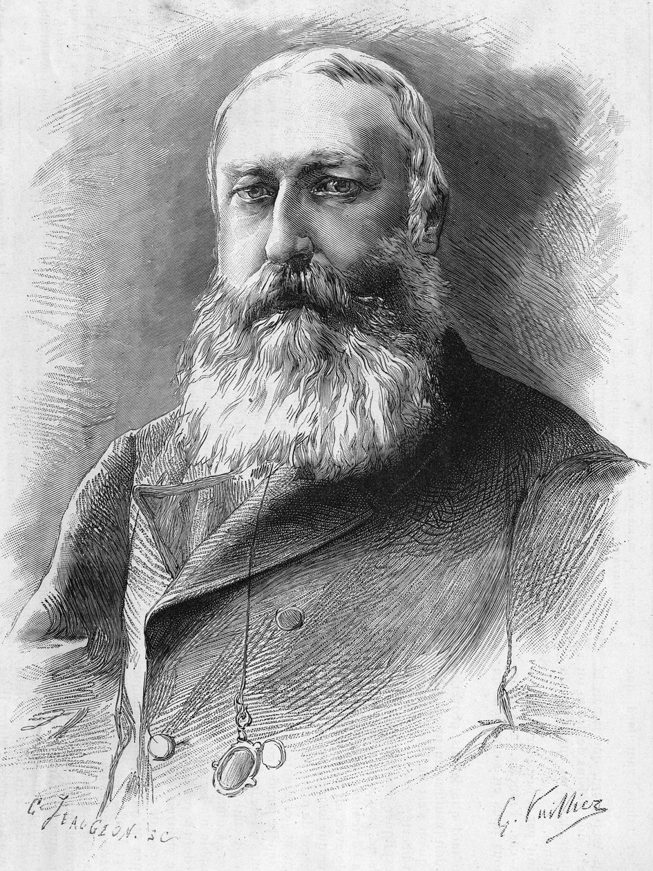 portrait of Leopold II (1835 to 1909). King of the Belgians (1865-1909). av Unknown artist