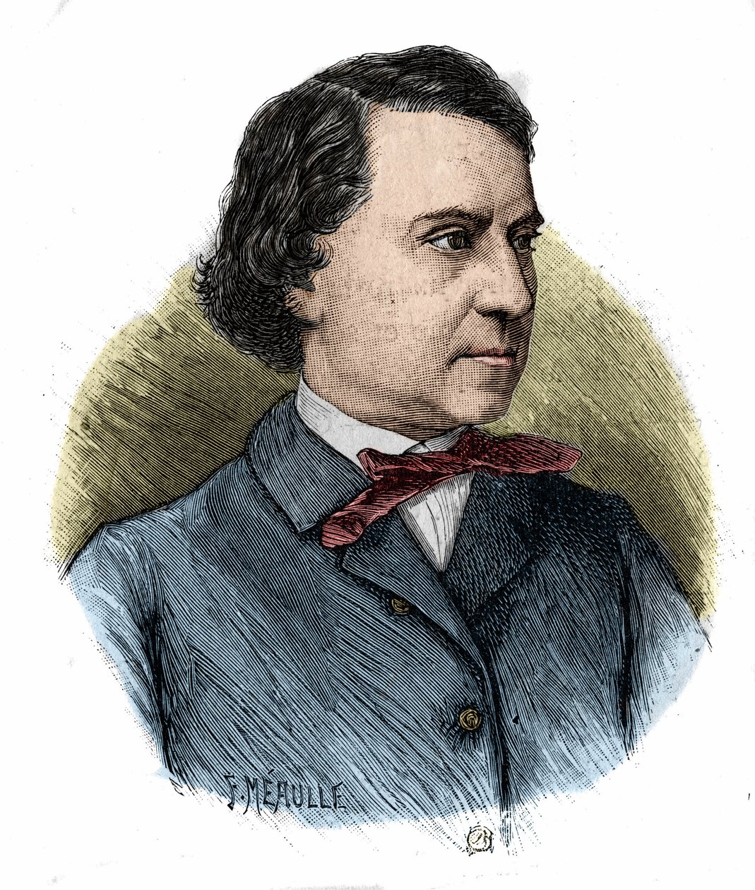 portrait of Louis Blanc, French politician and historian (1811-1882). av Unknown artist