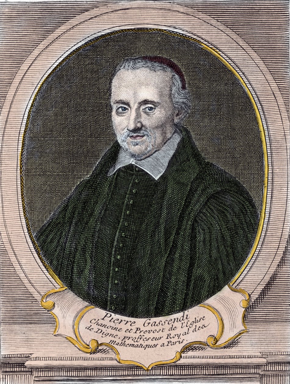 portrett av Pierre Gassendi (1592-1655), fransk filosof, astronom, matematiker og fysiker. av Unknown artist