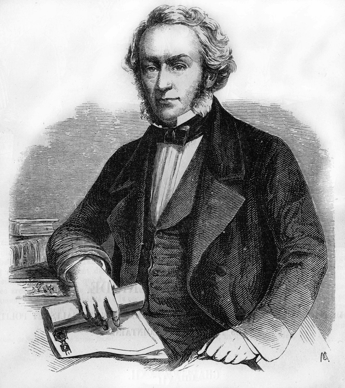 portrait of Richard Cobden. British economist and politician (1804 to 1865). Engraving from 1866. av Unknown artist