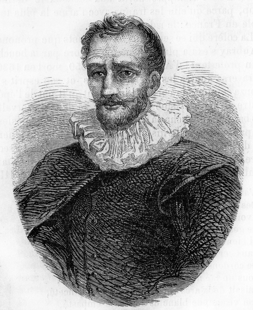 portrett av Théodore Agrippa d'Aubigné. Fransk forfatter (1552 til 1630). av Unknown artist
