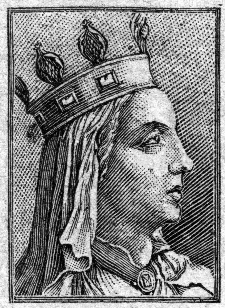 portrett av Ultrogothe kone til kong Childebert I som døde i 559. av Unknown artist