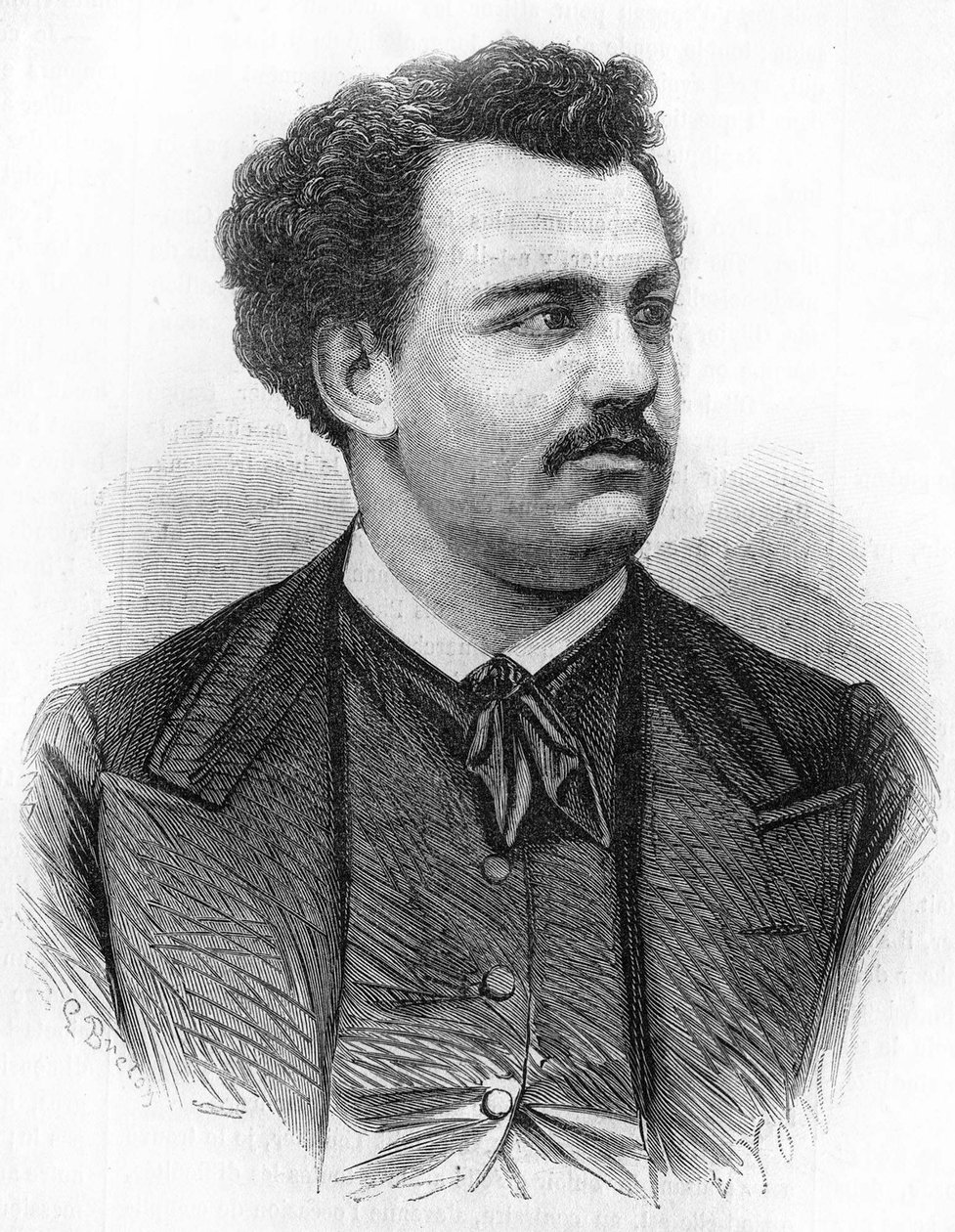 portrett av Victor Noir (1848-1870), fransk journalist. av Unknown artist