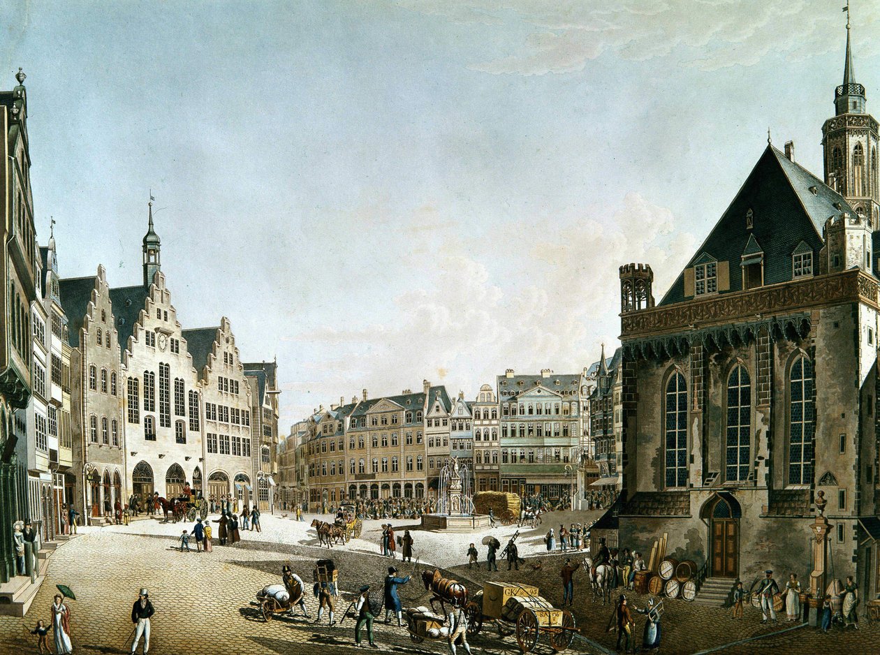 byen Frankfurt am Main på begynnelsen av 1800-tallet. av Unknown artist