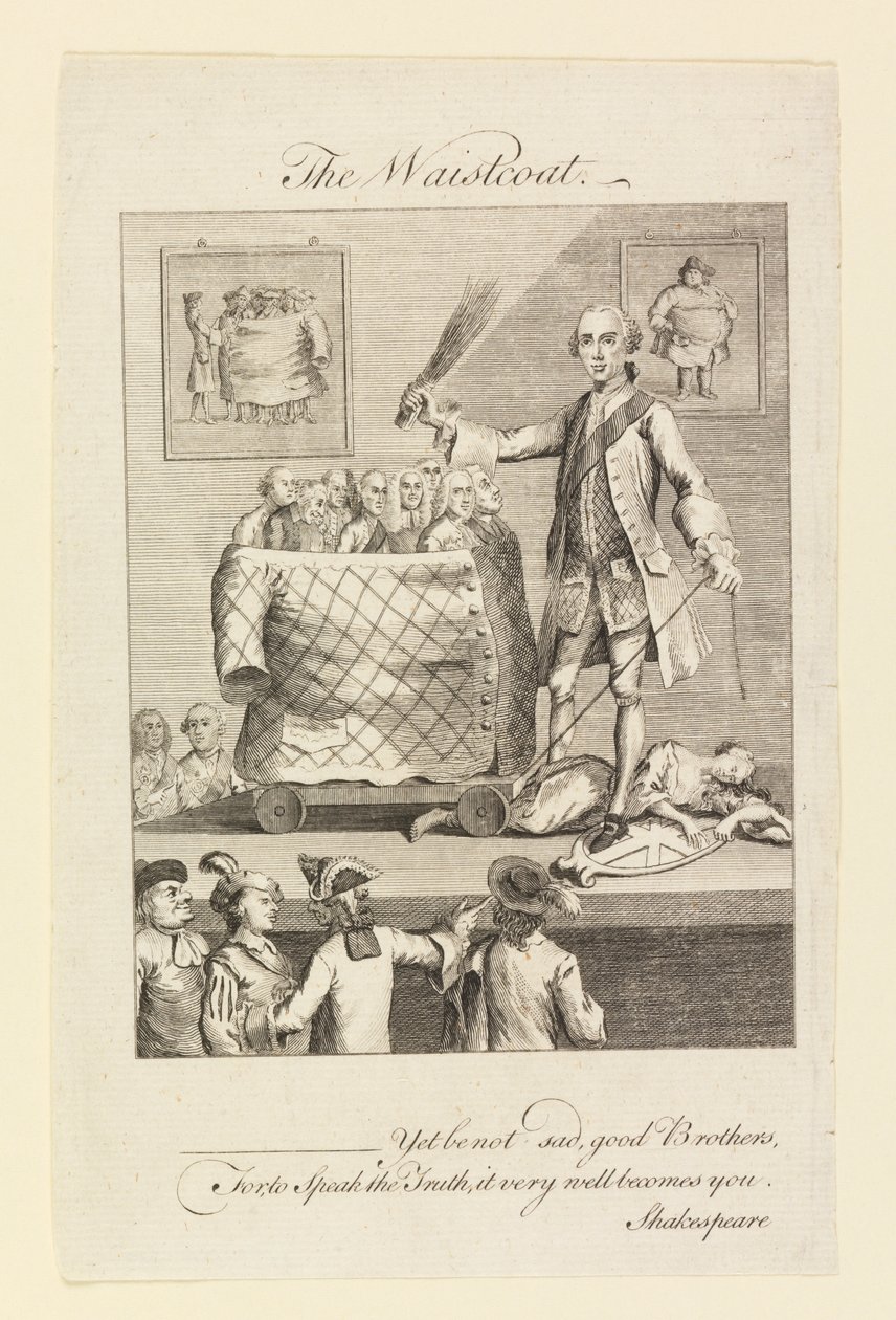 Vesten (karikatur om vestens mote) av Unknown, English