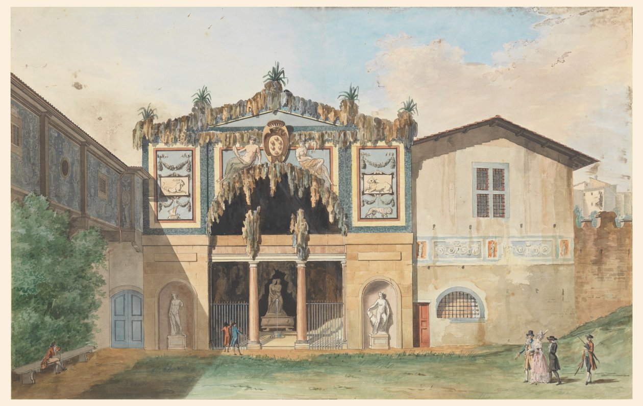 Grotte i Boboli-hagene, Firenze av Unknown, Italian