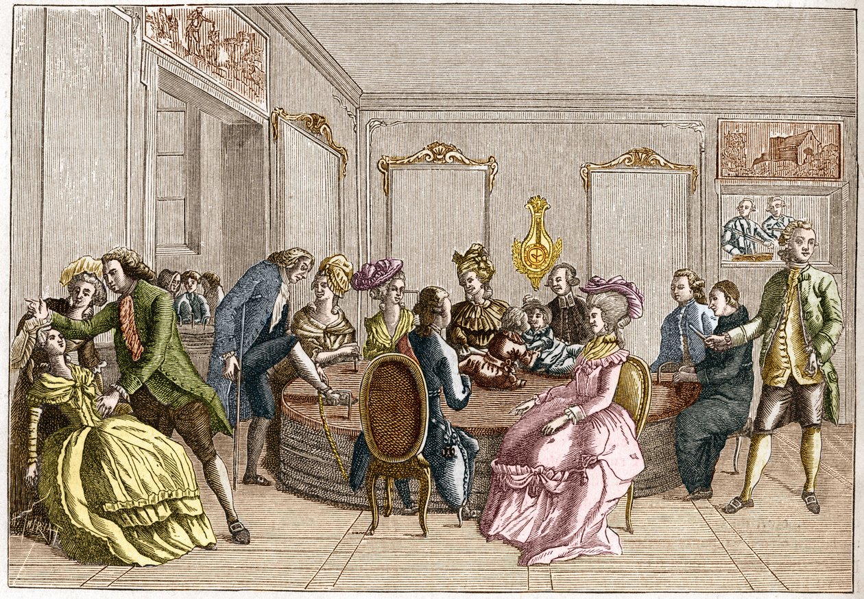 (The Mesmer bucket) Demonstration by Frederic Antoine Mesmer (Franz Anton Mesmer av Unknown artist