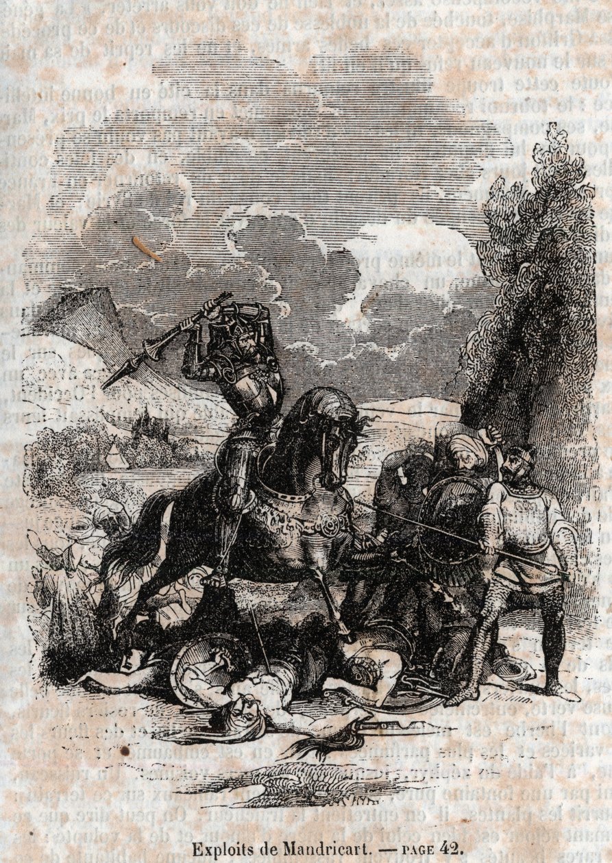 1851 gravering fra "" Roland furieux"" av Unknown artist