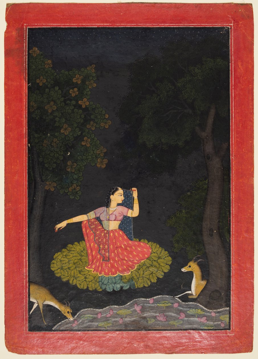 En heltinne som venter på hennes paramour: Vasakasajja Nayak fra A Nurpur Rasikpriya av Unknown artist