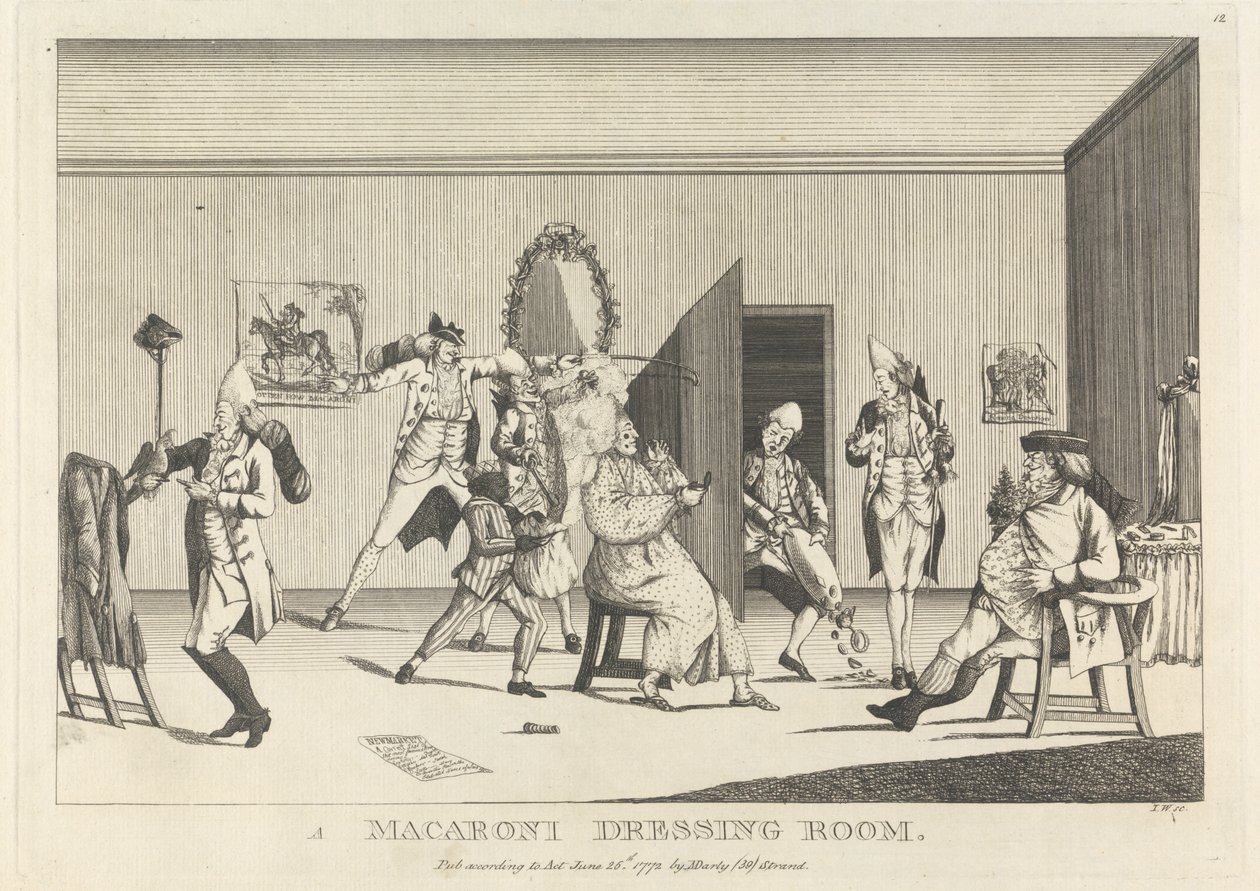 En makaroni garderobe av Unknown artist