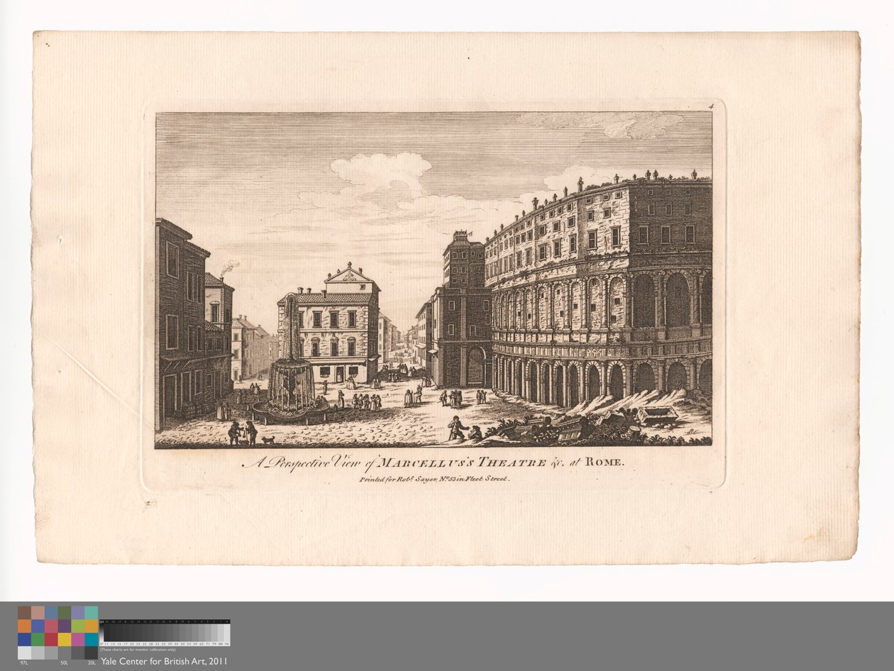 Et perspektivbilde av Marcellus' teater &c., i Roma av Unknown artist