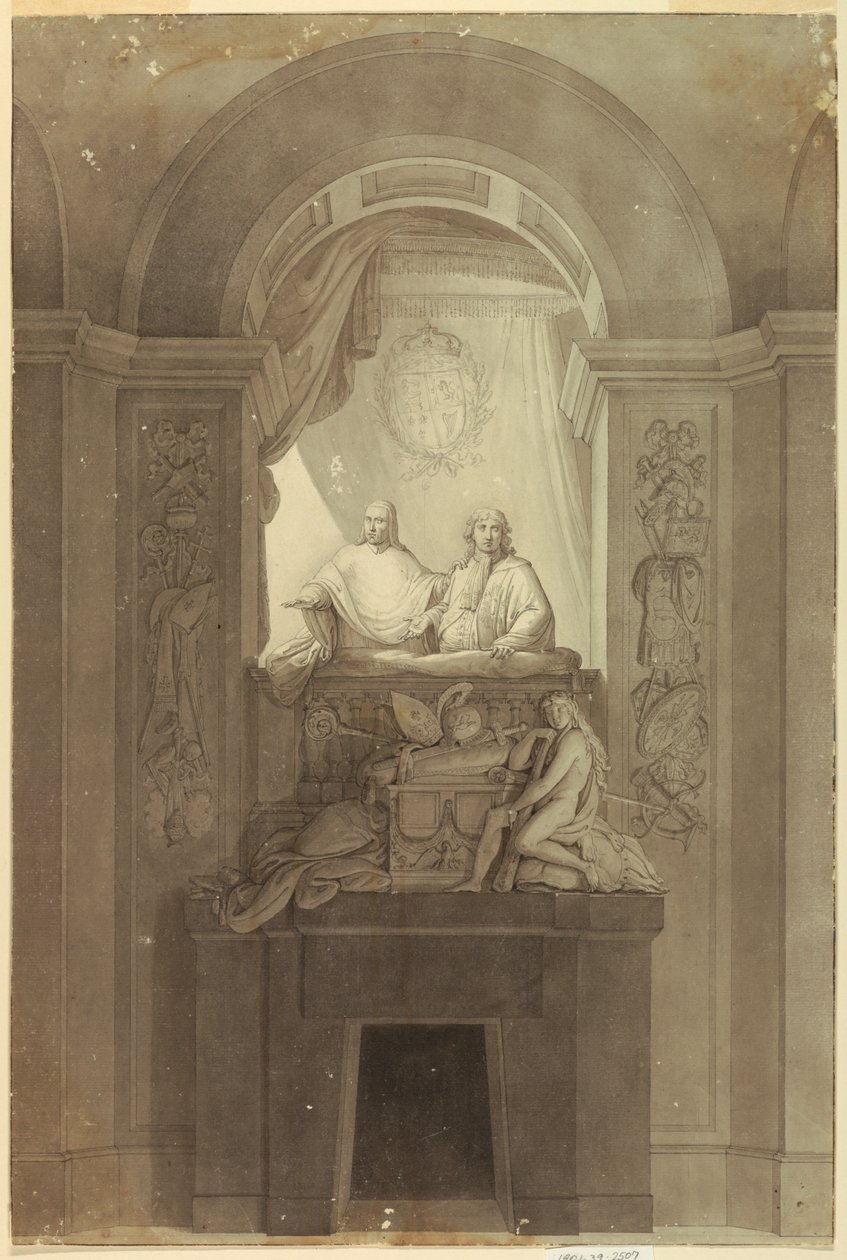 Et gravmonument av Henry Cardinal York (1725-1807) og Charles Edward Stuart, "den unge pretender" (1720-1788) av Unknown artist