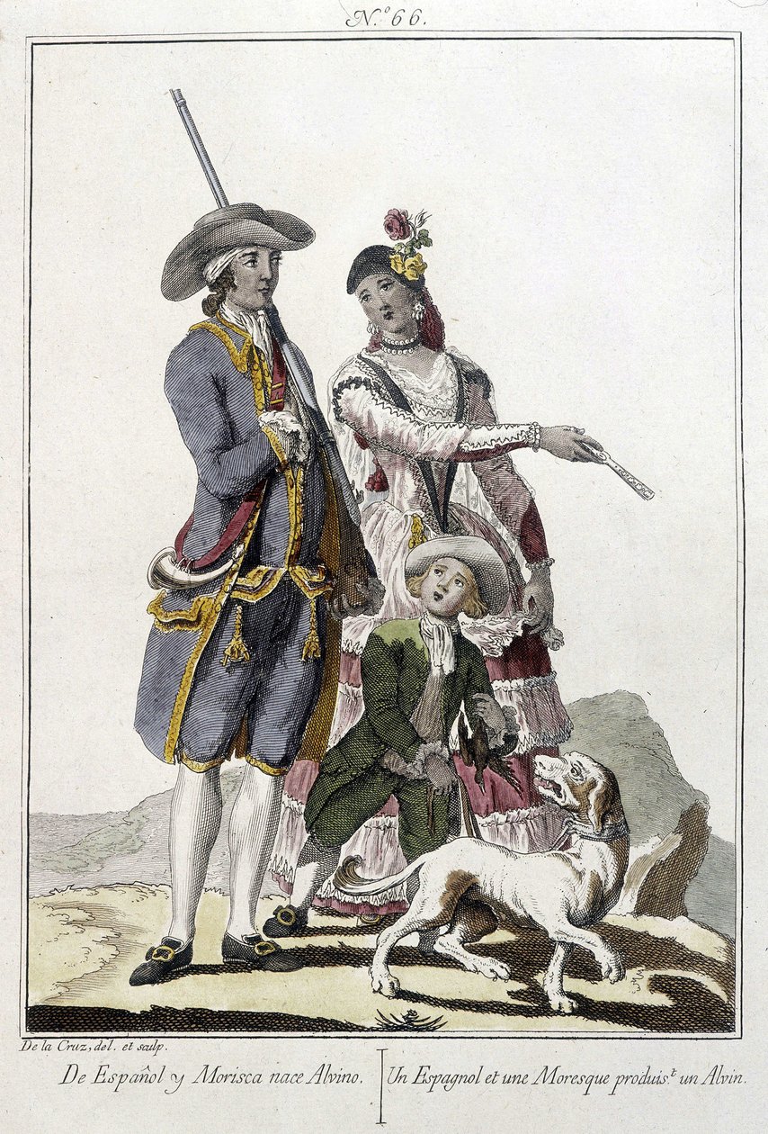 En spansk og en maurer føder en alvin - gravering av Unknown artist