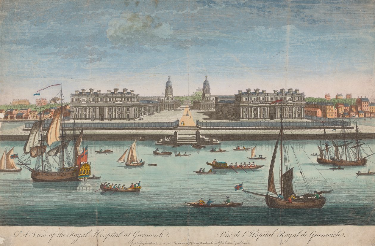 Utsikt over Royal Hospital i Greenwich av Unknown artist