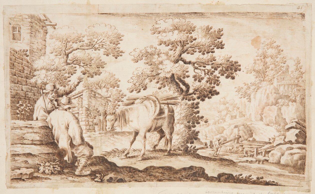 En landsbyscene av Unknown artist