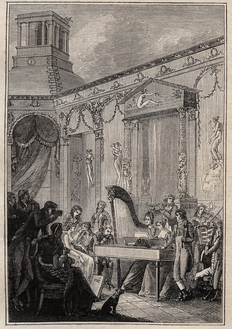 A concert of Pierre-Jean Garat (Pierre Jean) 1762-1823 musician and baritone singer francais av Unknown artist