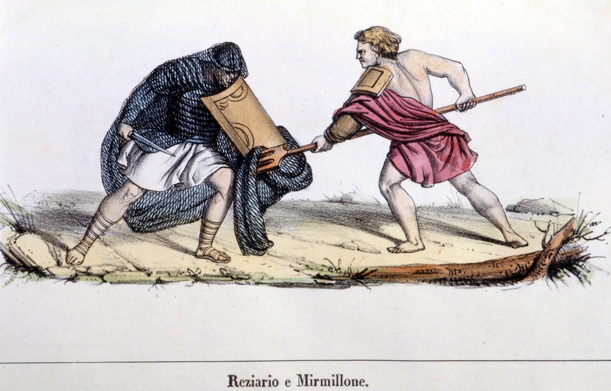 En gladiatorkamp av Unknown artist