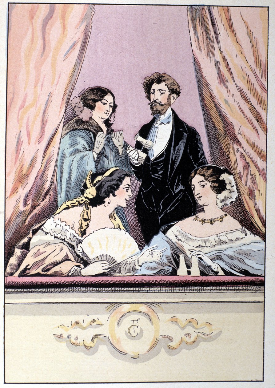 En hytte ved Teater of the Italians av Unknown artist