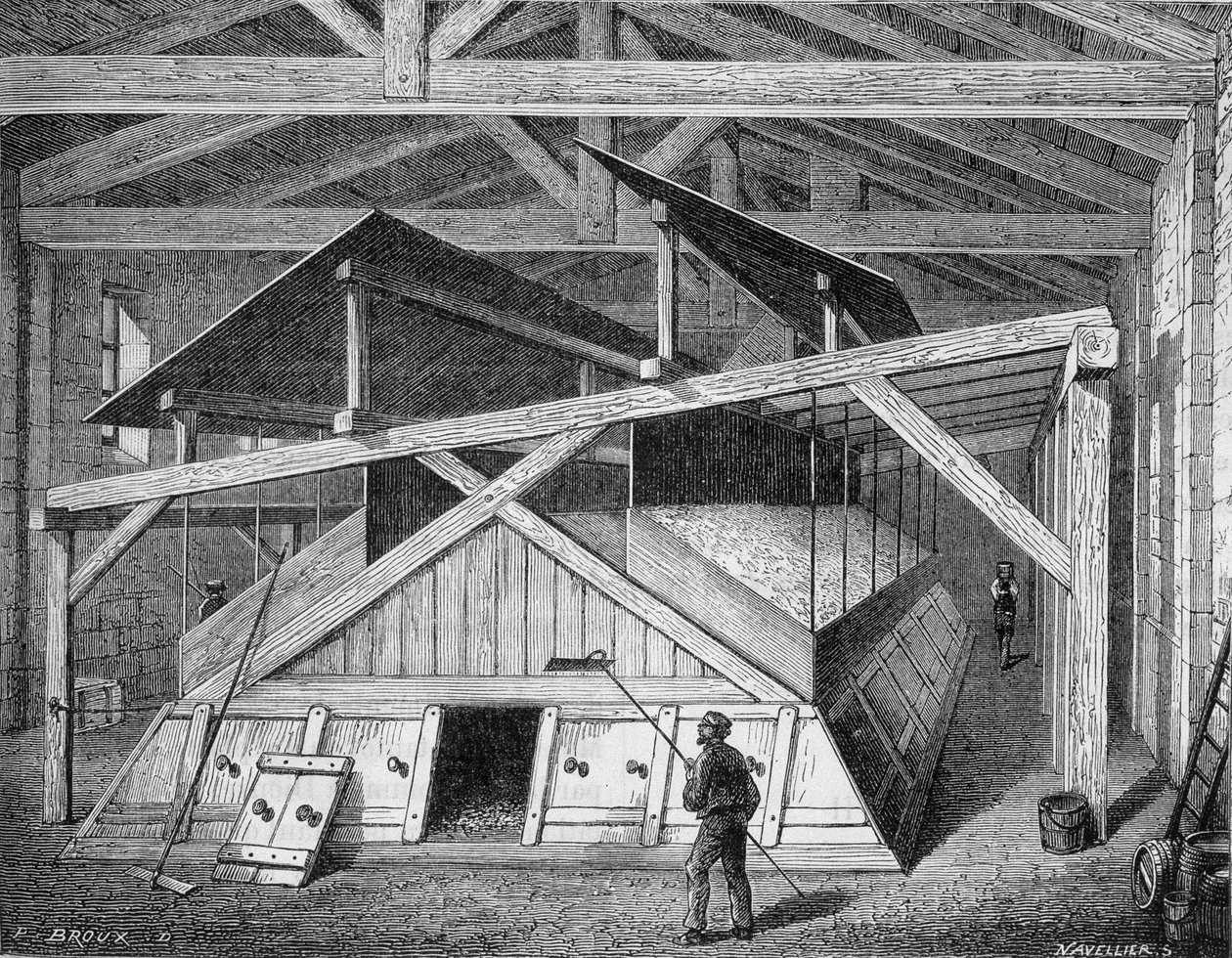 En saltovn i Lorraine. I ""Marvels of industry"" av Louis Figuier. av Unknown artist