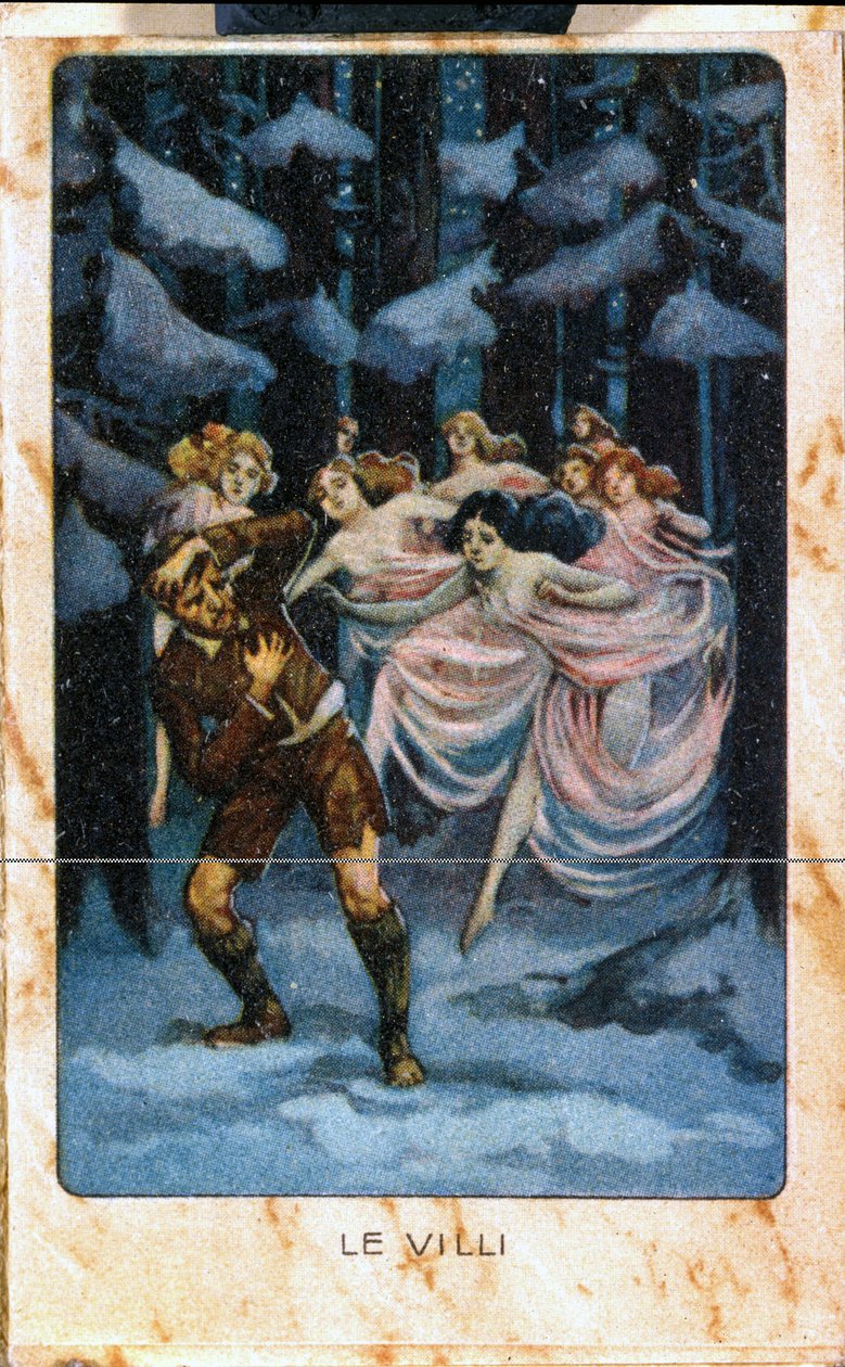 En scene av "" The Villi"", Operaen (1884) i to akter for Sang og Piano av Giacomo Puccini (1858 - 1924). av Unknown artist