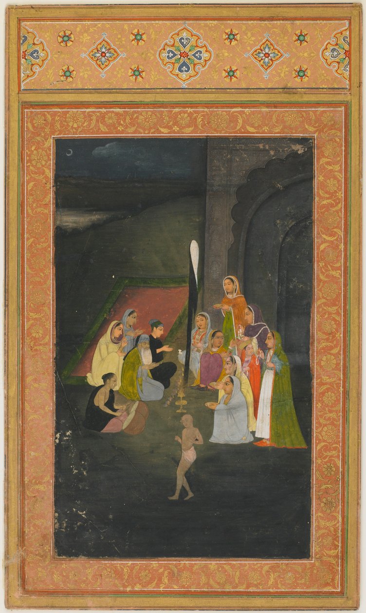 Et besøk om natten til en mulla av Unknown artist