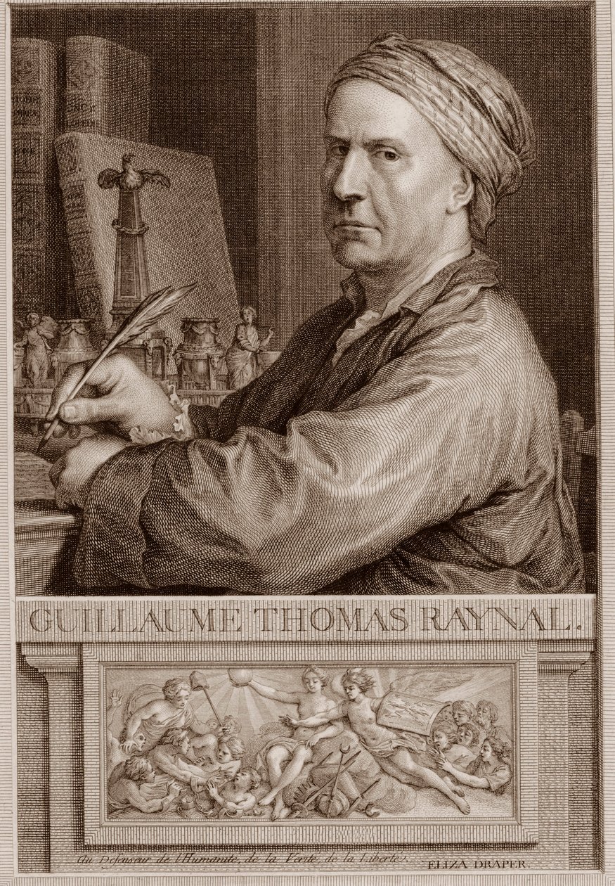 Abbot Guillaume Thomas Raynal (1713-1796) English writer engraving after Charles-Nicolas Cochin II - Guillaume Thomas Raynal (Guillaume-Thomas) engraving av Unknown artist