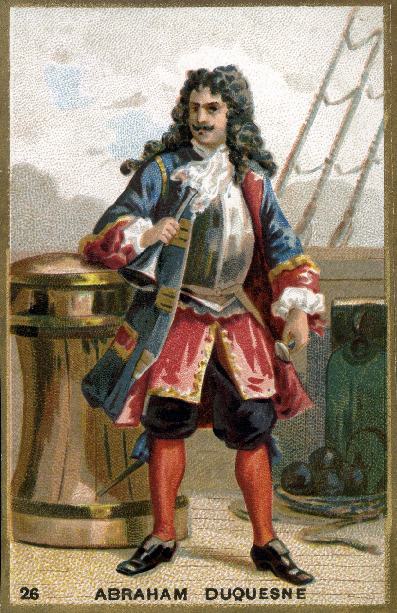 Abraham, Marquis Duquesne (1610 - 1688), French sailor. 19th century chromolithography. av Unknown artist