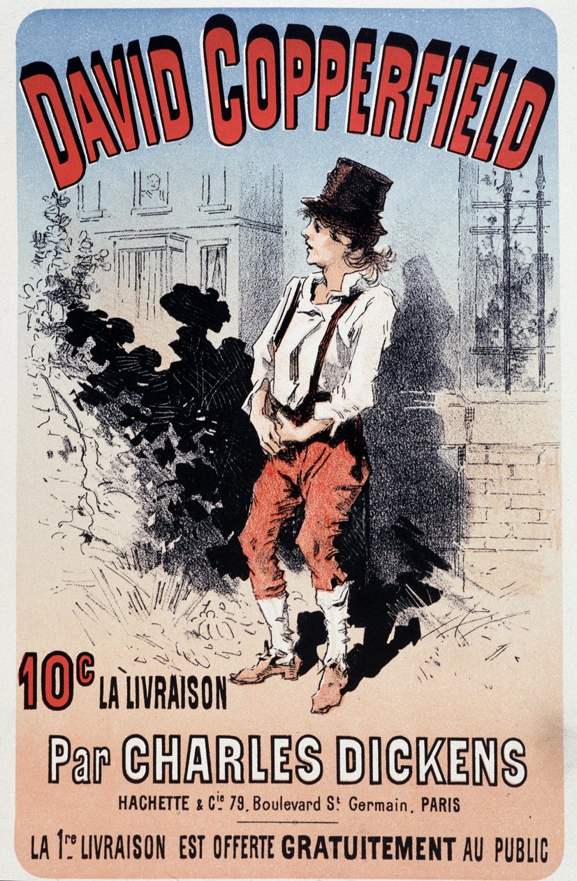 Reklameplakat for utgivelsen av «David Copperfield» av Charles Dickens, v.1890 av Unknown artist
