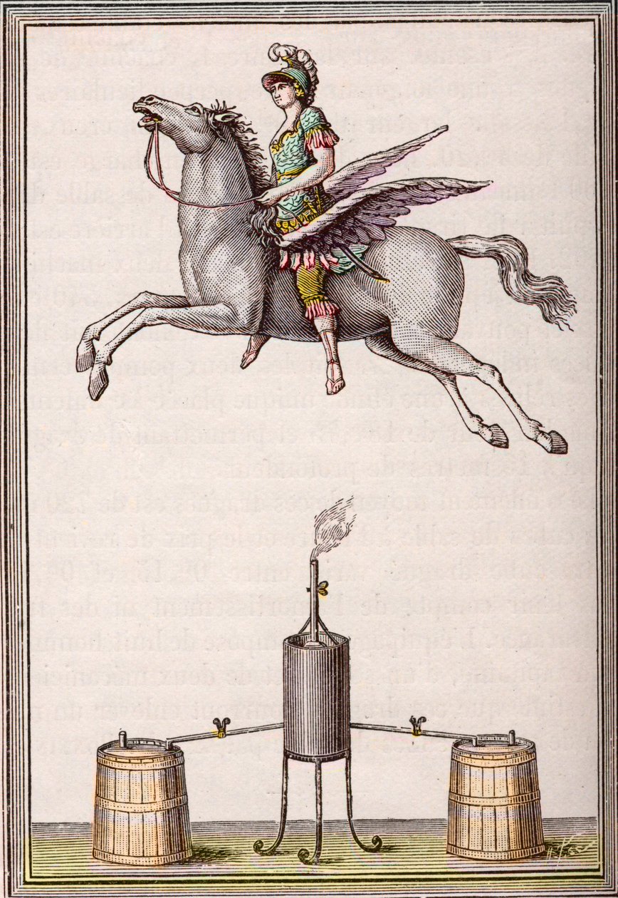 Aerostatisk figur 6 fot 8 tommer lang, 9 fot 6 tommer høy laget av Enslen-brødrene (Christian Gottfried av Unknown artist