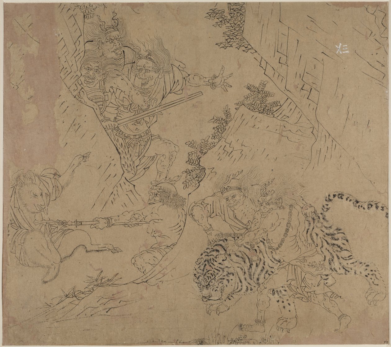 Album med daoistiske og buddhistiske temaer: Search the Mountain: Leaf 43 av Unknown artist