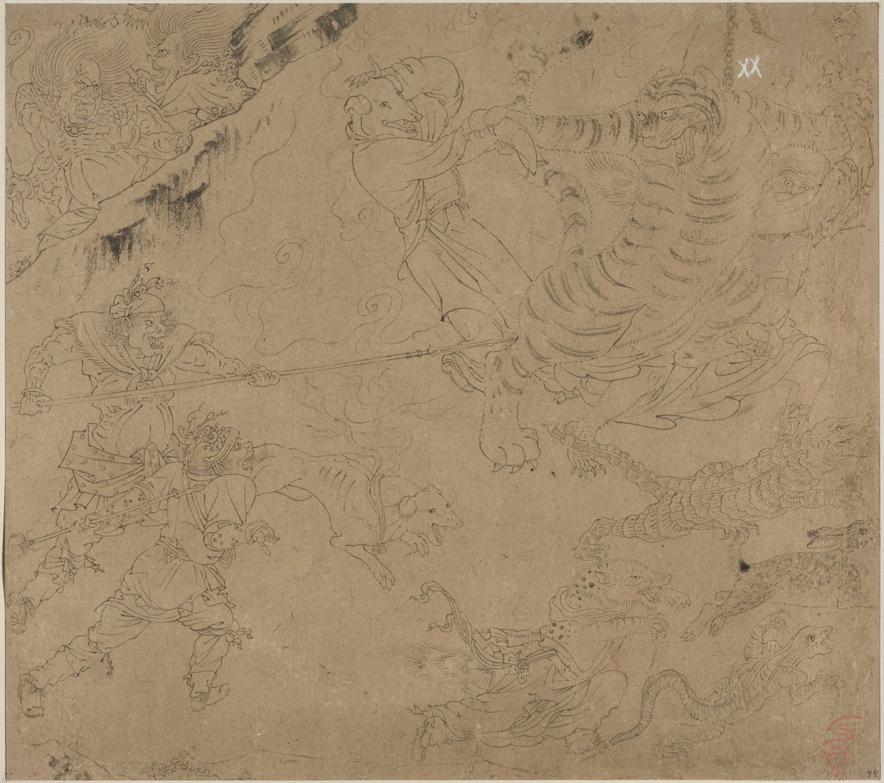 Album med daoistiske og buddhistiske temaer: Search the Mountain: Leaf 44 av Unknown artist