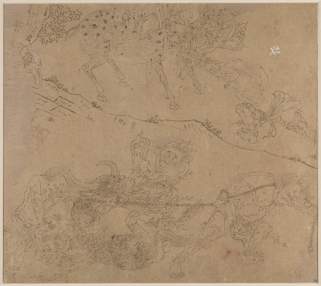 Album med daoistiske og buddhistiske temaer: Search the Mountain: Leaf 47 av Unknown artist