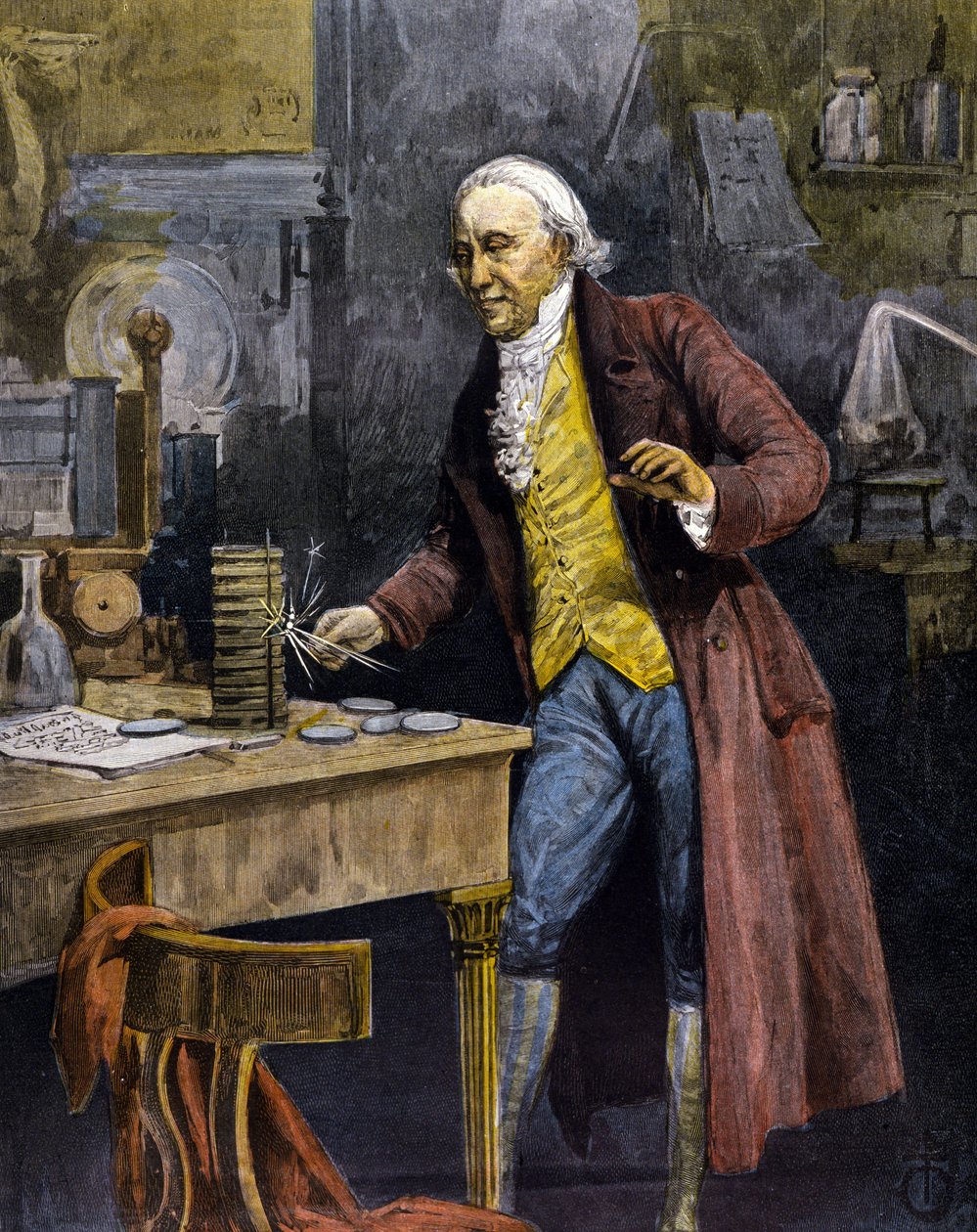 Alessandro (Alexander) Volta (greve) av Unknown artist