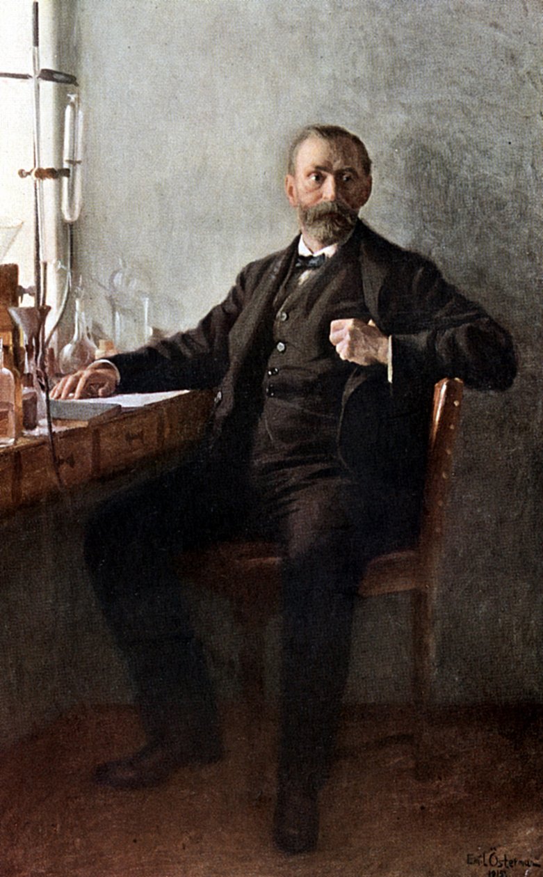 Alfred Nobel (farge litho) av Unknown artist