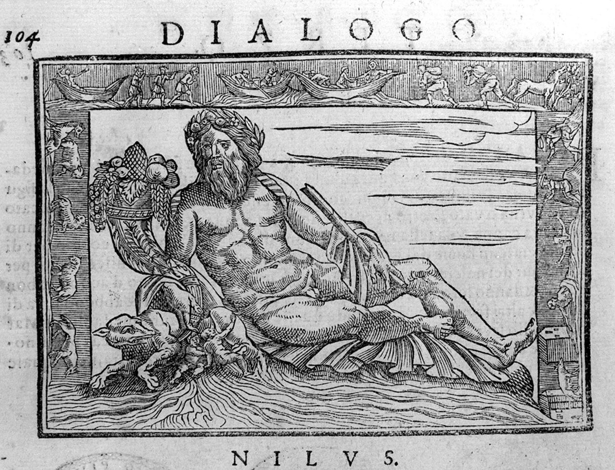 Allegory of the Nile, gravering fra 1600-tallet. av Unknown artist