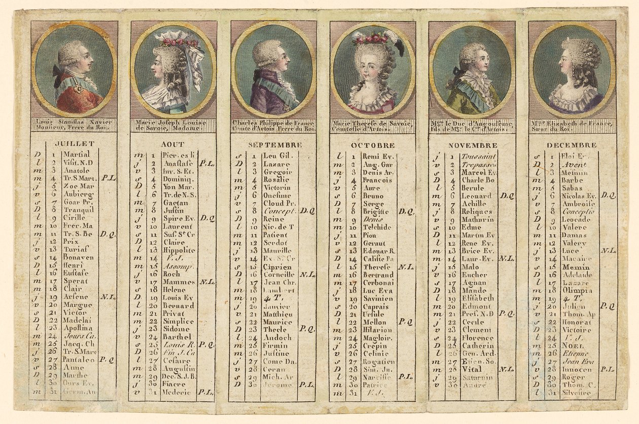 Almanakk for andre halvdel av året 1792 av Unknown artist