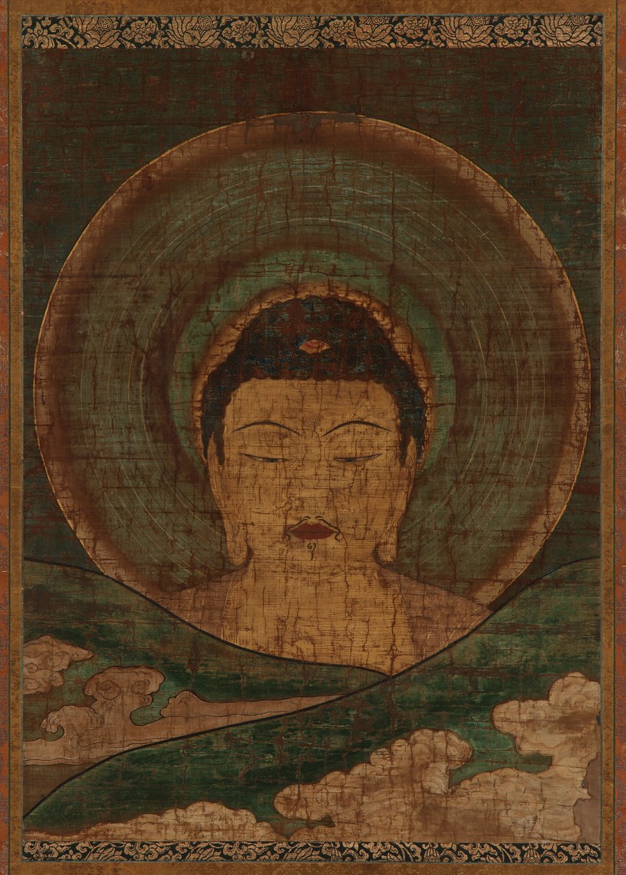 Amitabha stiger over åsene av Unknown artist