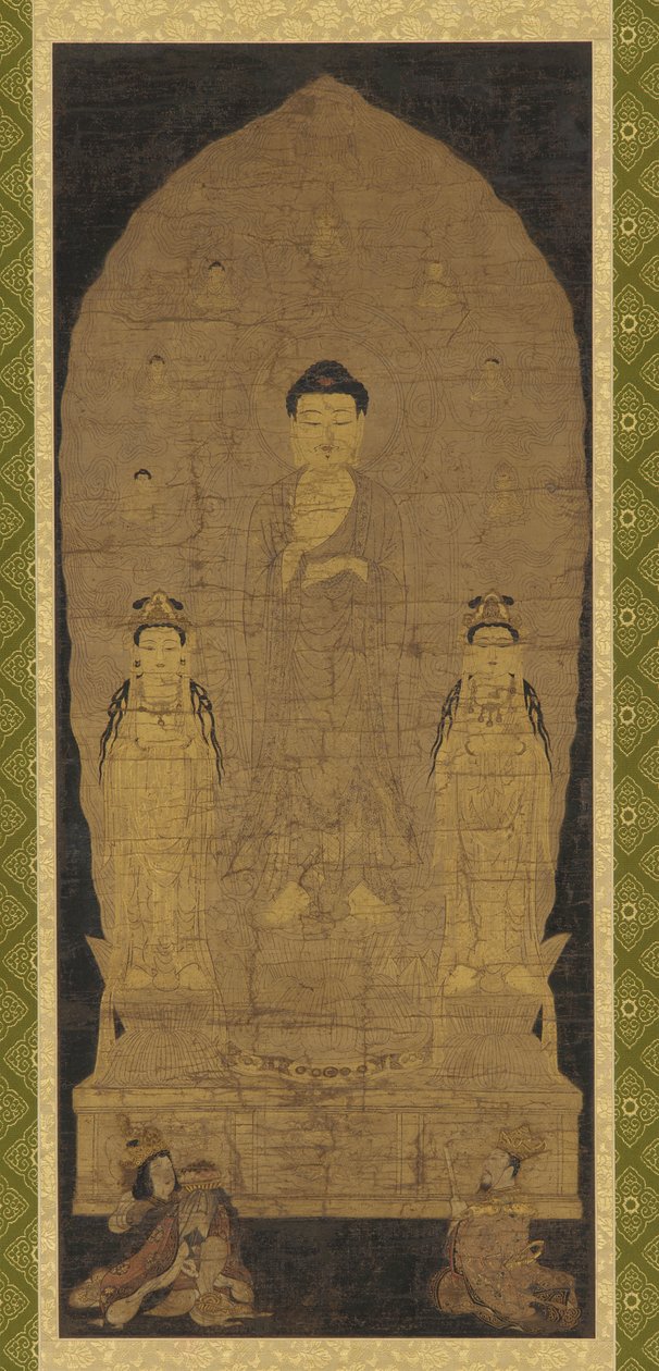 Amitabha-triaden av Unknown artist